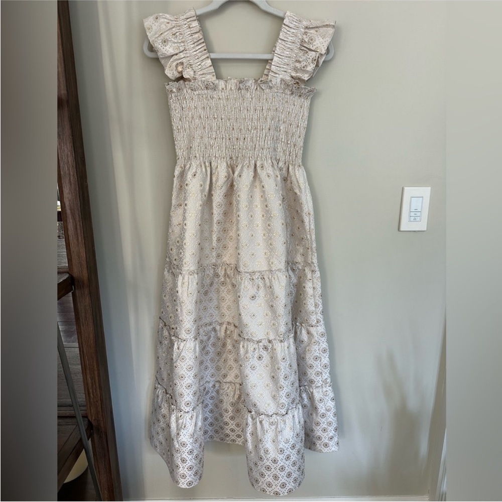 NEW Hill House Ellie Nap dress. Gold Jacquard. L. NWT - Picture 5 of 8